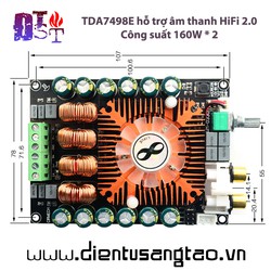Mạch khuếch đại âm thanh TDA7498E hỗ trợ âm thanh 2.0HIFI 160Wx 2 BTL220W