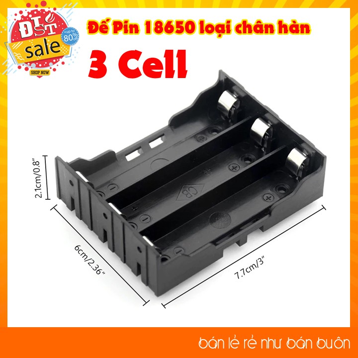 Pin 18650 với 1/2/3/4 phần bốn pin DIY pin pin 18650 pin giữ pin / DIY(3 cell)